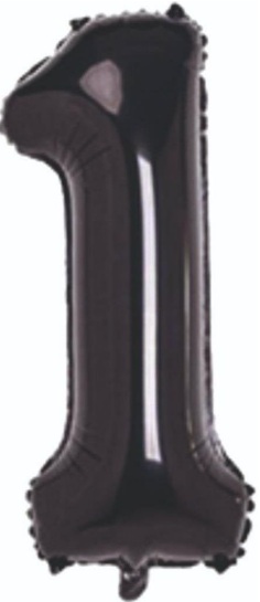 1 - RAKAM 40 İNC SİYAH RENK BALON 100 CM balon