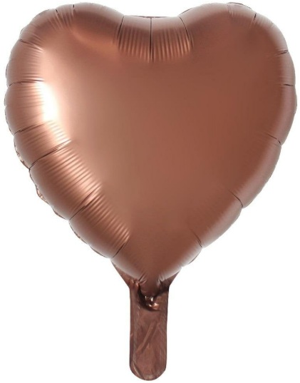 18 İNC KALP KARAMEL RENK FOLYO BALON