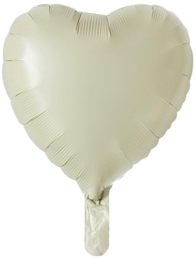 18 İNC KALP KREM RENK FOLYO BALON