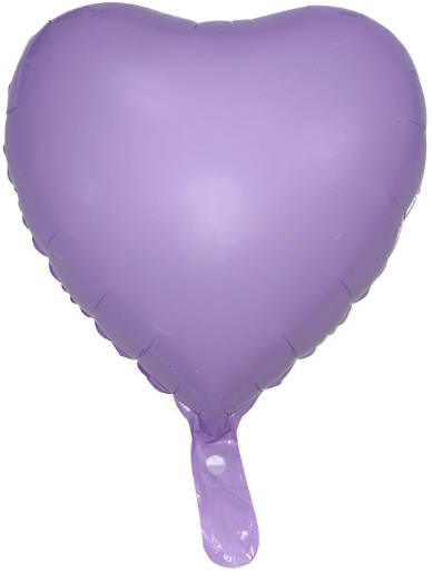 18 İNC KALP MAKARON MOR FOLYO BALON