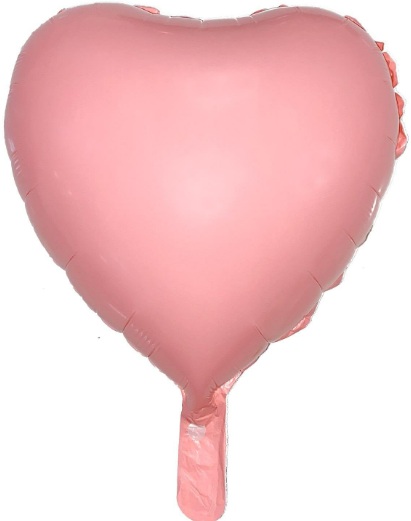 18 İNC KALP MAKARON PEMBE FOLYO BALON