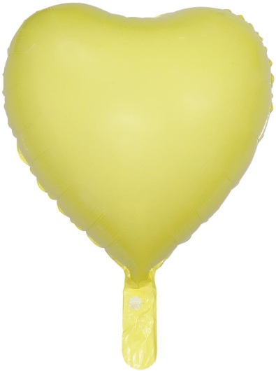 18 İNC KALP MAKARON SARI FOLYO BALON balon