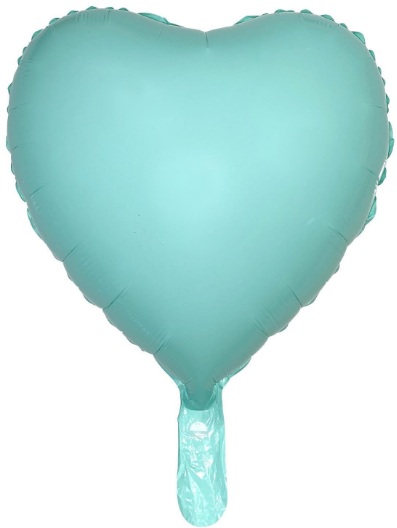 18 İNC KALP MAKARON TURKUAZ FOLYO BALON