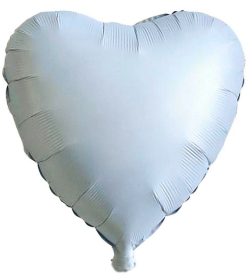 18 İNC KALP RETRO MAVİ RENK FOLYO BALON