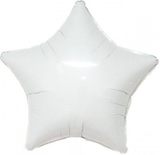 18 İNC YILDIZ BEYAZ RENK FOLYO BALON