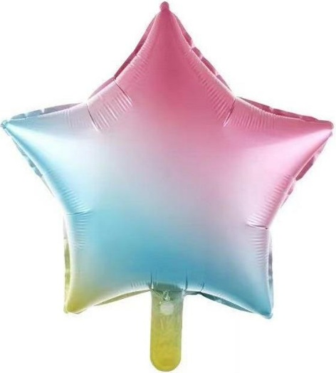 18 İNC YILDIZ GÖKKUŞAĞI RENK FOLYO BALON