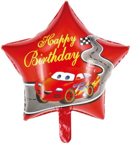 18 İNC YILDIZ KIRMIZI ARABA FOLYO BALON