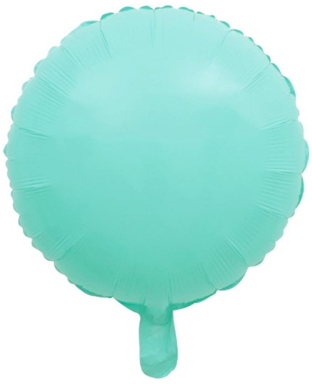 18 İNC YUVARLAK MAKARON TURKUAZ FOLYO BALON
