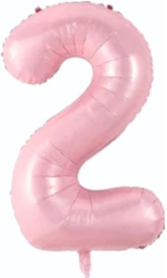 2 - RAKAM 34 İNC PEMBE RENK BALON 76 CM balon