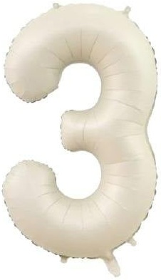 3 - RAKAM 34 İNC KREM RENK BALON 76 CM balon