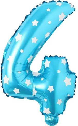 4 - RAKAM 16 İNC MAVİ RENK BALON 36 CM balon