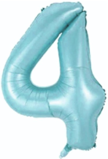 4 - RAKAM 34 İNC MAVİ RENK BALON 76 CM balon