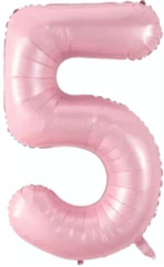 5 - RAKAM 34 İNC PEMBE RENK BALON 76 CM balon