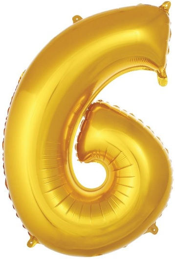 6 - RAKAM 34 İNC GOLD RENK BALON 76 CM balon