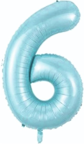 6 - RAKAM 34 İNC MAVİ RENK BALON 76 CM balon