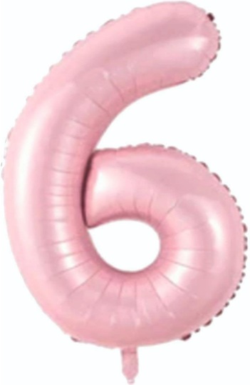 6 - RAKAM 34 İNC PEMBE RENK BALON 76 CM balon