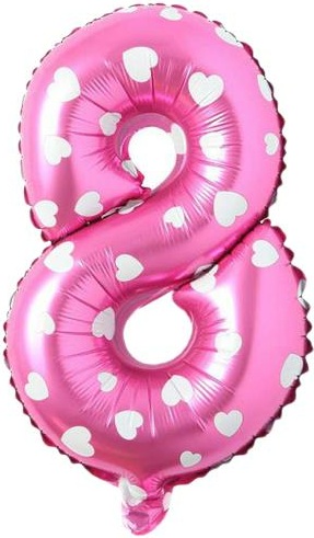 8 - RAKAM 16 İNC PEMBE RENK BALON 36 CM balon