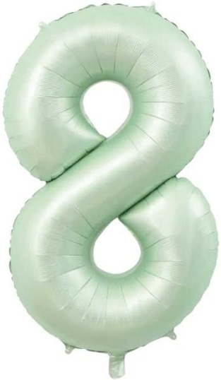 8 - RAKAM 34 İNC RETRO YEŞİL RENK BALON 76 CM balon