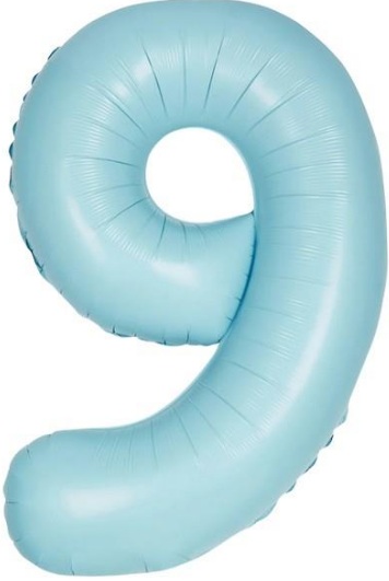 9 - RAKAM 16 İNC RETRO MAVİ RENK BALON 36 CM balon