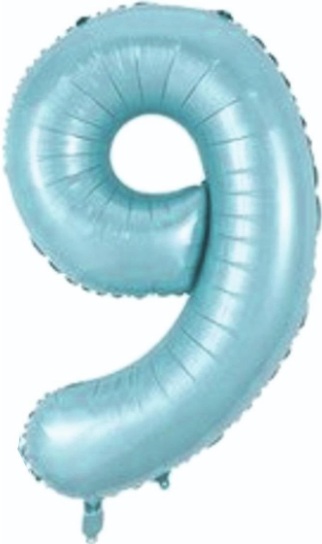 9 - RAKAM 34 İNC MAVİ RENK BALON 76 CM balon