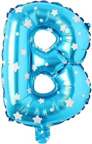 B - HARF 16 İNC MAVİ RENK BALON 36 CM balon