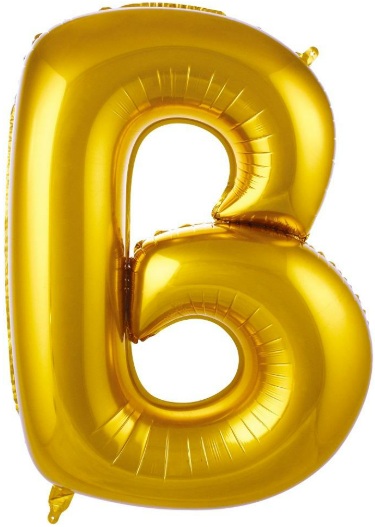 B - HARF 34 İNC GOLD RENK BALON 76 CM balon