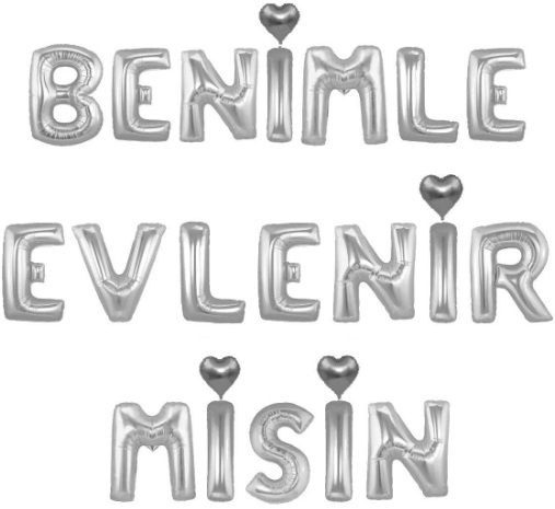 BENİMLE EVLENİRMİSİN GÜMÜŞ SET BALON balon