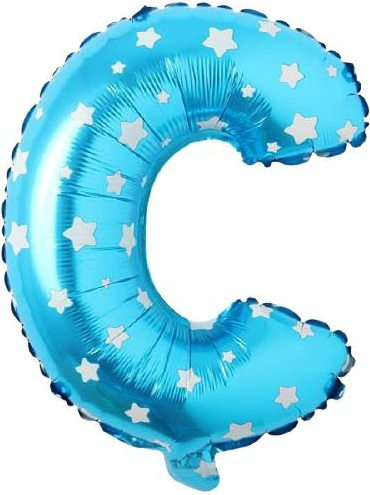 C - HARF 16 İNC MAVİ RENK BALON 36 CM balon