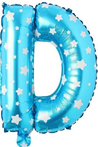 D - HARF 16 İNC MAVİ RENK BALON 36 CM balon