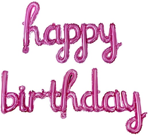 EL YAZILI HAPPY BİRTHDAY PEMBE SET BALON