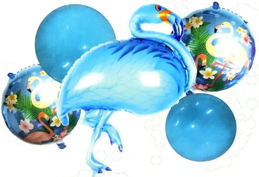 FLAMİNGO MAVİ 5Lİ SET BALON