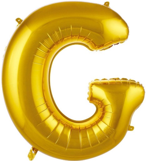 G - HARF 34 İNC GOLD RENK BALON 76 CM balon
