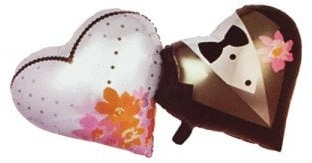 GELİN DAMAT KALP FOLYO BALON balon