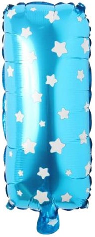 I - HARF 16 İNC MAVİ RENK BALON 36 CM balon