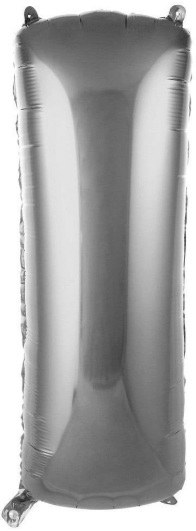 I - HARF 34 İNC GÜMÜŞ RENK BALON 76 CM balon