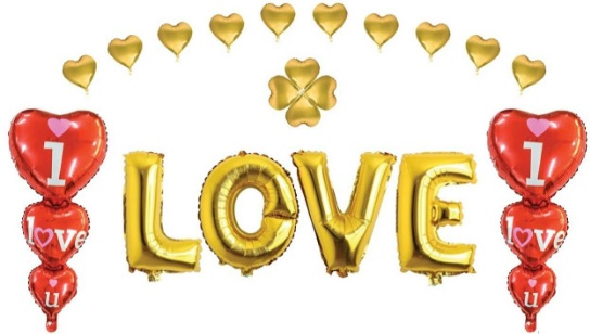 I LOVE YOU GOLD SET BALON balon
