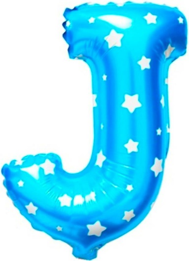 J - HARF 16 İNC MAVİ RENK BALON 36 CM balon