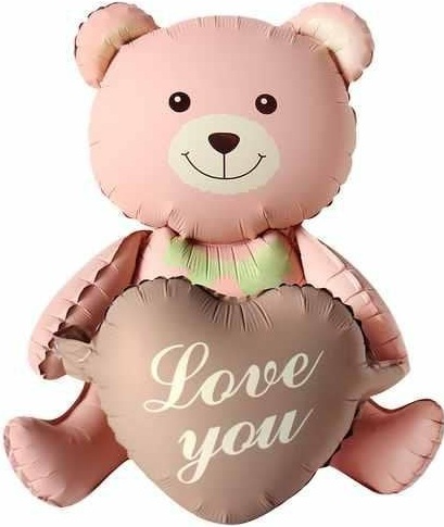 KARAMEL KALPLİ OTURAN AYI FOLYO BALON balon