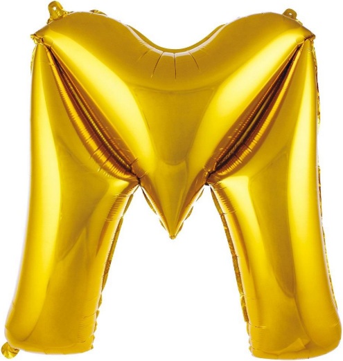 M - HARF 34 İNC GOLD RENK BALON 76 CM balon