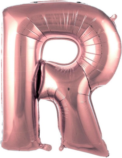 R - HARF 40 İNC ROSEGOLD RENK BALON 100 CM balon
