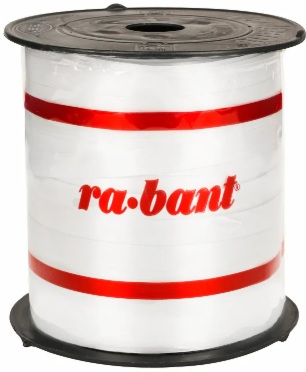 RAFYA ŞERİT KARBEYAZ 8mm 200m balon