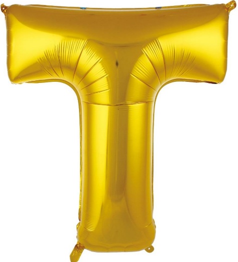 T - HARF 34 İNC GOLD RENK BALON 76 CM balon