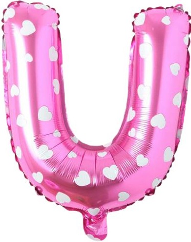 U - HARF 16 İNC PEMBE RENK BALON 36 CM balon