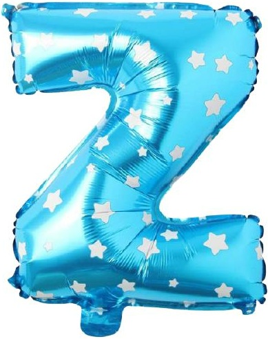 Z - HARF 16 İNC MAVİ RENK BALON 36 CM balon