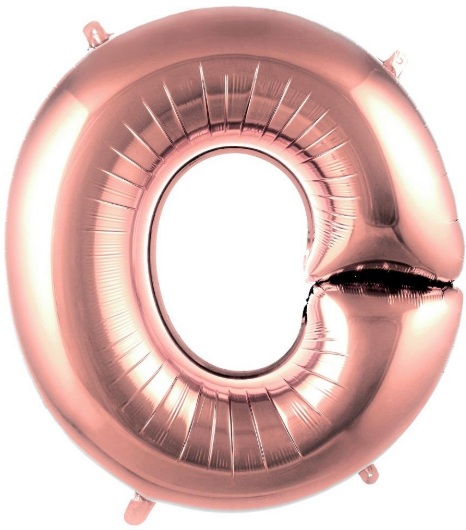 O - HARF 40 İNC ROSEGOLD RENK BALON 100 CM balon