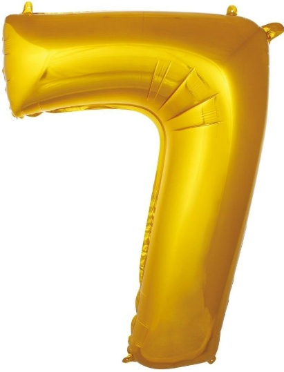 7 - RAKAM 40 İNC GOLD RENK BALON 100 CM balon