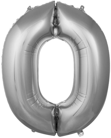 0 - RAKAM 40 İNC GÜMÜŞ RENK BALON 100 CM balon siparişi