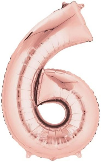 6 - RAKAM 40 İNC ROSEGOLD RENK BALON 100 CM