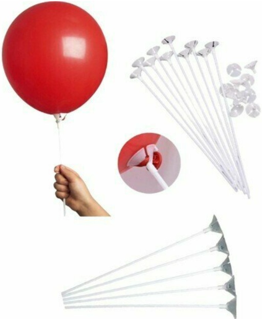100'LÜ BEYAZ BALON ÇUBUK+BAŞLIK