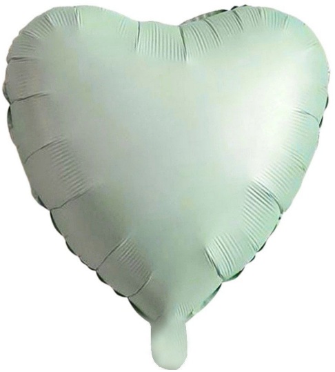 18 İNC KALP RETRO YEŞİL RENK FOLYO BALON